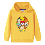 Children Pokemon Pikachu Hoodie Spring and Autumn Cotton Hooded Sweater