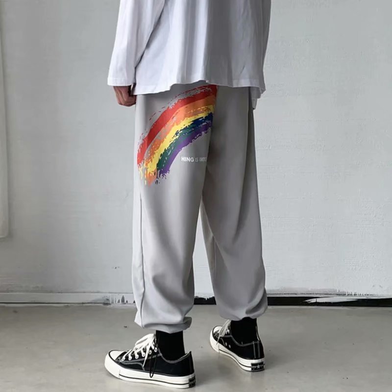 Men Pants Men's Summer Loose Sports and Leisure Trousers Printing