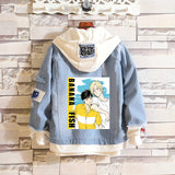 Comic Denim Jacket Male and Female Students Loose Sweater Denim Jacket