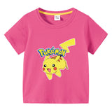 Children Pokemon Pikachu T Shirt Summer Clothing Short Sleeve T-shirt Leisure Sports