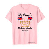 Inspired by Queen's Platinum Jubilee 2022 Elizabeth 70 Years T-shirt Logo Printing