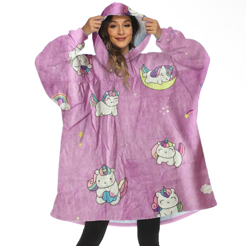 Hoodies Blankets Lazy Cover Blanket Pullover Autumn and Winter Pajamas