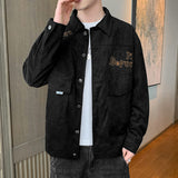 Corduroy Varsity Jacket Overalls Men's Autumn Baseball Uniform Spring and Autumn Sports Corduroy Autumn Wear Jacket