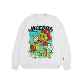 Preppy Aesthetic Sweatshirt round Neck Sweater Autumn Printed Top for Men