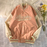 Brown Varsity Jacket Fall Jacket Men's Fashionable All-Match Baseball Uniform Autumn Jacket
