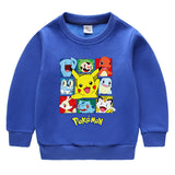Children Pokemon Pikachu Hoodie Brushed Hoody Thickened Thermal Cotton