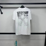 Men's Tshirt Cotton Casual Arrow Flower Print Owt t shirt