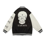 Brown Varsity Jacket Autumn Retro Patchwork Embroidered Baseball Uniform Jacket Men's Jacket Casual