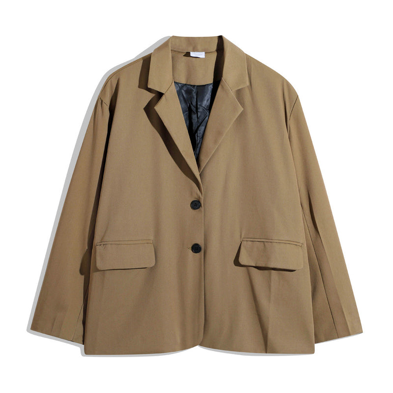 Men's Casual Suit Man Blzer Solid Color Vintage Blazer Men's Loose Lapels Jacket Street Casual Small Suit
