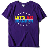 Let's Go Brandon T Shirt Printed Short-Sleeved T-shirt Women's Loose Cotton Top
