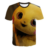 Men and Women Pokemon Pikachu T Shirt Bao Ke Meng Pikachu 3D Digital Printing