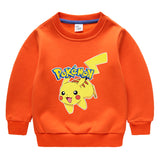 Children Pokemon Pikachu Hoodie Fleece Lined Padded Warm Keeping Sweatshirt