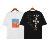 Cactus Jack McDonalds Shirt Travis Scott Printed Hip Hop Men's and Women's round Neck Short Sleeve