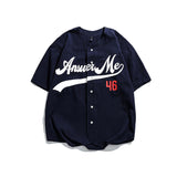 Baggy Baseball Jersey Summer T-shirt Casual Men's Short Sleeve