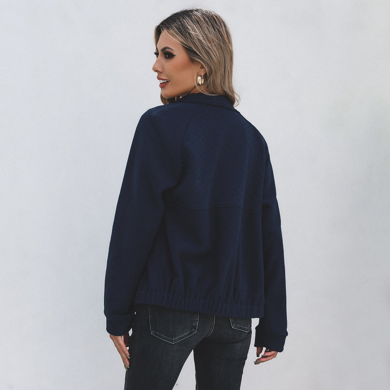 Women Fall Outfits Turtleneck Jacket Women Autumn and Winter Loose-Fitting Short Coat