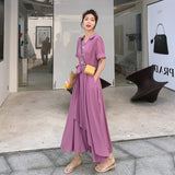 Mauve Dress High Waist Slimming Dress Summer Corset Long Skirt