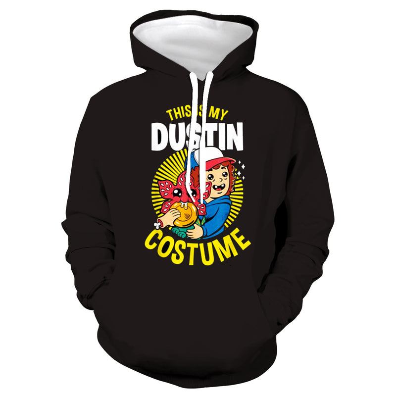 Stranger Things Hellfire Club Coat 3D Sweater Digital Printing Cosplay Peripheral Anime Clothing