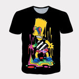 Homer Simpson Shirt Cartoon 3D Digital Printing Casual T-shirt