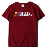 Let's Go Brandon T Shirt Letter Print Short-Sleeve T-shirt for Women
