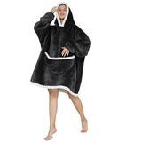 Hoodies Blankets Velvet Padded Loose Long Hooded Coat Flannel Lazy Sweater