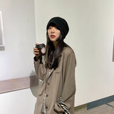 Women's Winter Hats Women's Winter Beanie Hat Spring and Autumn Thickened Knitted