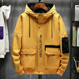 Yellow Varsity Jacket Men's Autumn Coat All-Matching Work Clothes Casual Jacket Top