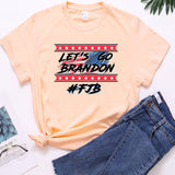 Let's Go Brandon T Shirts Brandon Printed Short-Sleeved T-shirt Women's Bottoming Shirt