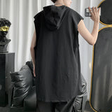Men Sweatshirts Sleeveless T-shirt Men's Loose Short Sleeve