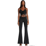 Maddy Euphoria Outfits Women's Lace-up Two-Piece Set