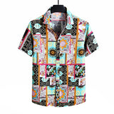 Men Hawaii Shirts Summer Men's Shirt Short Sleeve Shirt