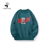 Children Boy Hoodie Autumn Winter Children's Fleece-Lined Sweater Warm Hoodie