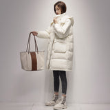 Women Winter Coats Puffer Jacket Down Coat Mid-Length Down Jacket Female Winter White Duck Down Tooling
