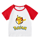 Children Pokemon Pikachu T Shirt Short Sleeve T-shirt Cotton Leisure Sports