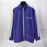 Palm Angels Sweatshirts Angel Black and White Striped Stand Collar Jacket Men's Sports Jacket