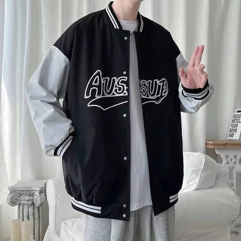 Baggy Jacket Spring Fashion Brand Baseball Uniform Men's Casual Jacket