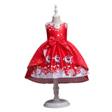 Toddler Girls Sequin Gown Dress Christmas Costume Girl's Gown Cartoon Print Princess Dress