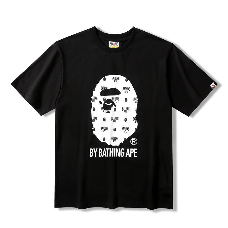 Shark Print T Shirt Summer Letter Print Short-Sleeve T-Shirt