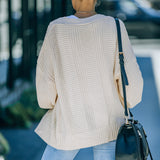 Women Fall Outfits Autumn and Winter Loose Sexy Lantern Sleeve Sweater Cardigan Sweater for Women