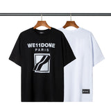 We11 Done T Shirts Logo Printed Welldone Short Sleeve T-shirt Men and Women Loose
