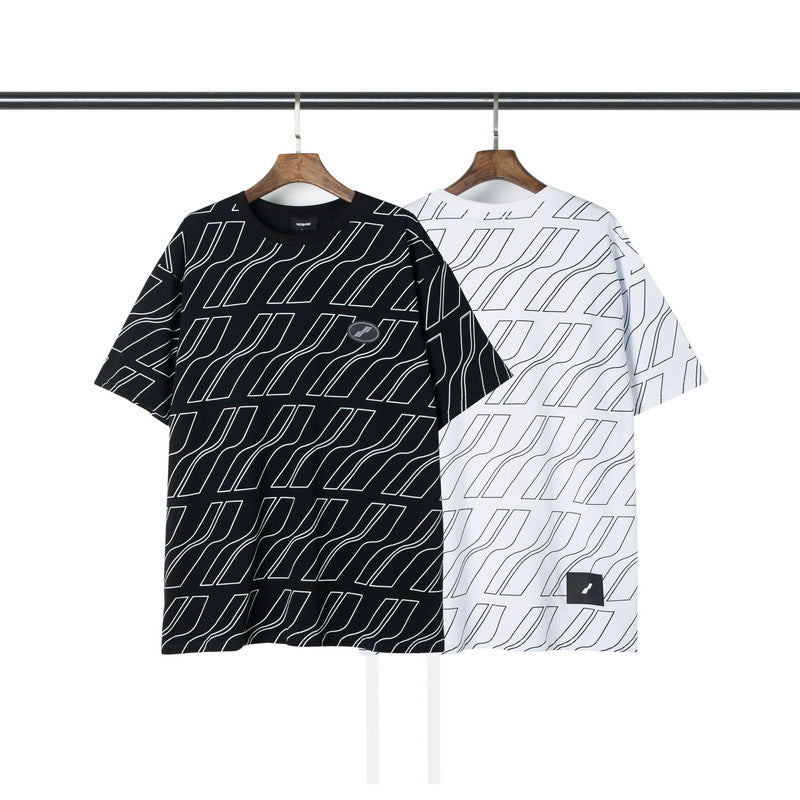 We11 Done T Shirts Loose Black Striped Casual Men and Women Same Style