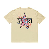 Amiri T Shirt Casual Hip Hop round Neck Short Sleeve T-shirt