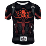 Marvel T Shirt Printed Scale Combat Clothes Marvel T-shirt Men's Short Sleeve Sports