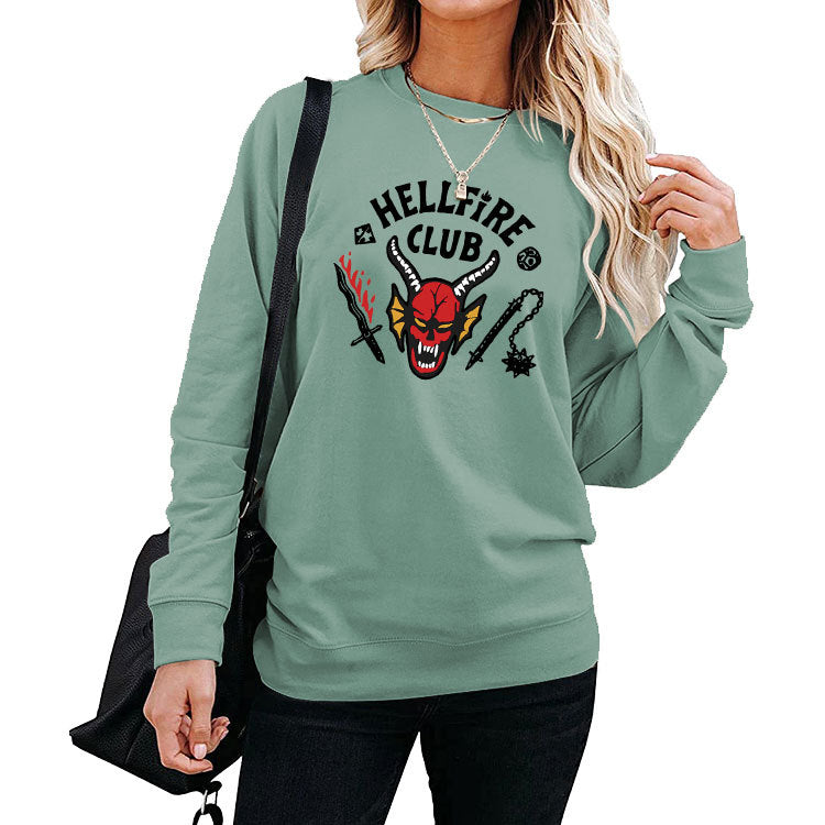 Hellfire Club Shirt Women's Sports Long Sleeve Pullover Hoodie