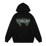 Mens Fall Outfits High Street Graffiti Printed Hoodie Loose Casual Top Men