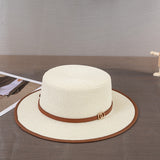 Italian Fedora Hats Short Brim Straw Hat Women's Summer Top Hat