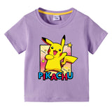 Children Pokemon Pikachu T Shirt Summer Clothing Short Sleeve T-shirt Boy