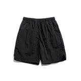 Men Shorts Summer Men's Solid Color Casual Pants Retro Waist Strap Shorts