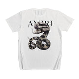 Amiri T Shirt Short Sleeve Letter Print Casual Hip Hop T-shirt Men