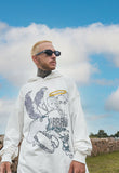 Mens Fall Outfits Sweater Men's Graffiti Hooded Loose Oversize Couple Vintage