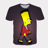 Homer Simpson Shirt Summer T-shirt Printed Loose Sports Short Sleeve